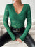 V-Neck Long Sleeve Lace Top - Jatanele