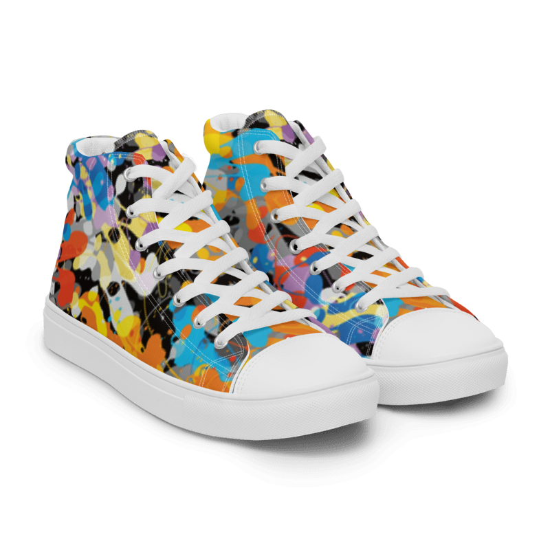 Men’s Multicolor high top canvas shoes