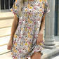 Printed Round Neck Short Sleeve Mini Dress - Jatanele