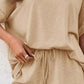 Round Neck Short Sleeve Top and Shorts Set - Jatanele