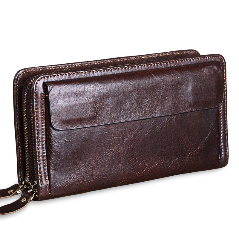 Men's Leather Business Wallet with Shoulder Strap – Sleek & Professional - Jatanele