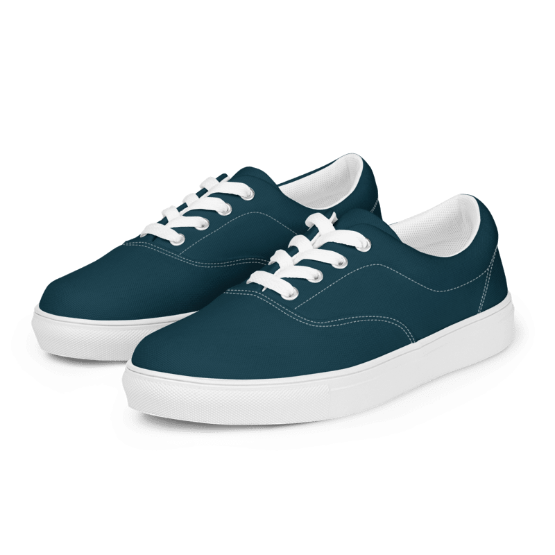 Men’s Blue lace-up canvas shoes