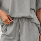 Round Neck Short Sleeve Top and Shorts Set - Jatanele