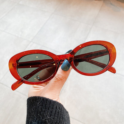 Small Frame Sunglasses Women Oval Frame - Jatanele