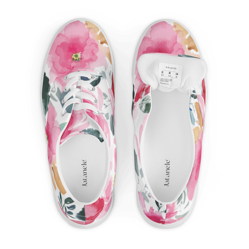 Bloom lace-up canvas shoes