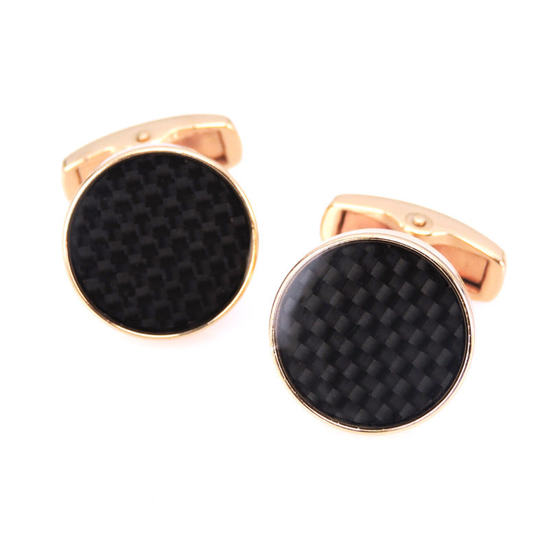 French Shirt Cufflinks Copper Material Gold - Jatanele