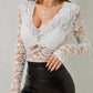 V-Neck Long Sleeve Lace Top - Jatanele
