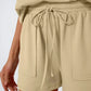 Round Neck Cap Sleeve Top and Shorts Set - Jatanele