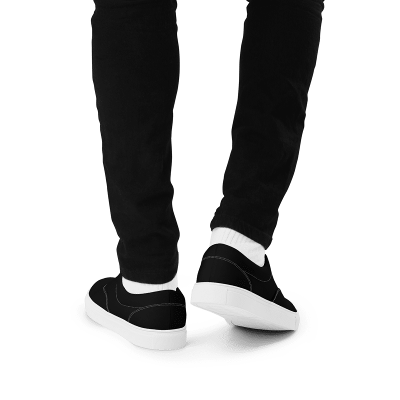 Men’s Black lace-up canvas shoes