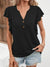 Full Size Ruffled Notched Cap Sleeve Blouse Plus Size - Jatanele