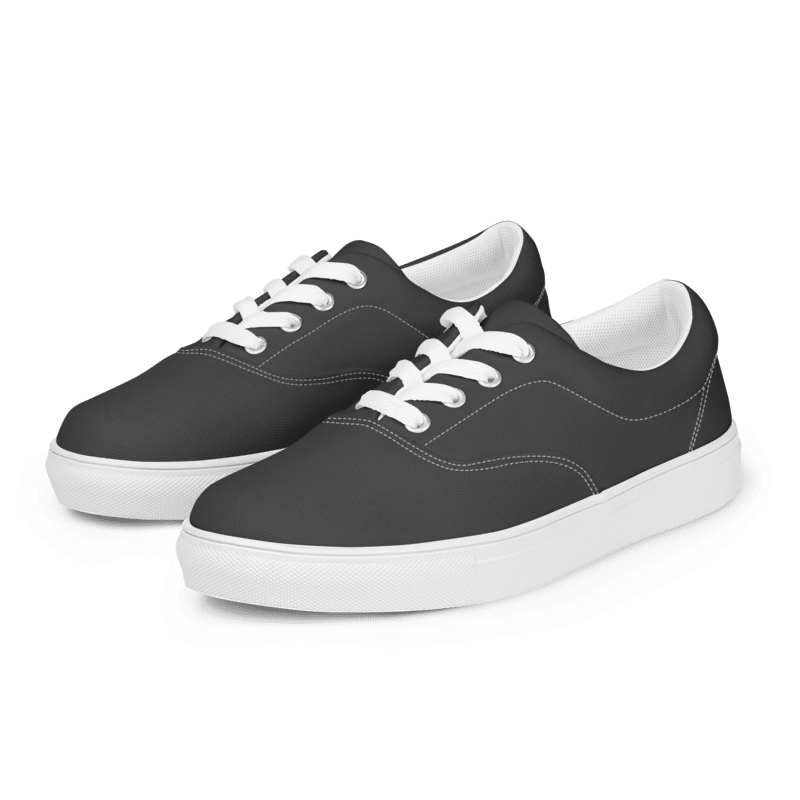 Men’s Dark Grey lace-up canvas shoes