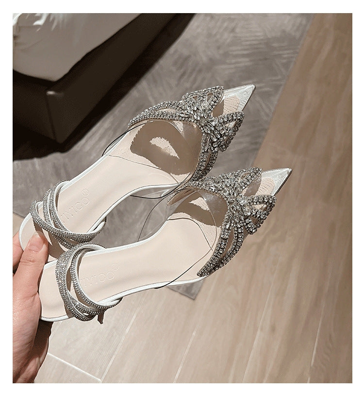 High-End Crystal Women's Sandals - Elegant New Bow Design - Jatanele