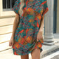 Printed Round Neck Short Sleeve Mini Dress - Jatanele