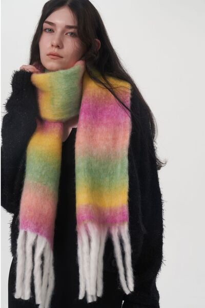 Cozy Ombre Fringe Scarf Trendsi