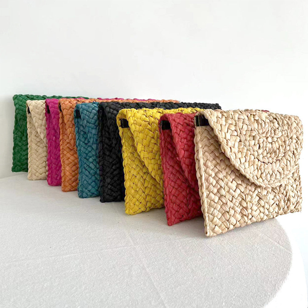 Cornhusk Woven Straw Fashion Clutch – Lightweight & Stylish - Jatanele