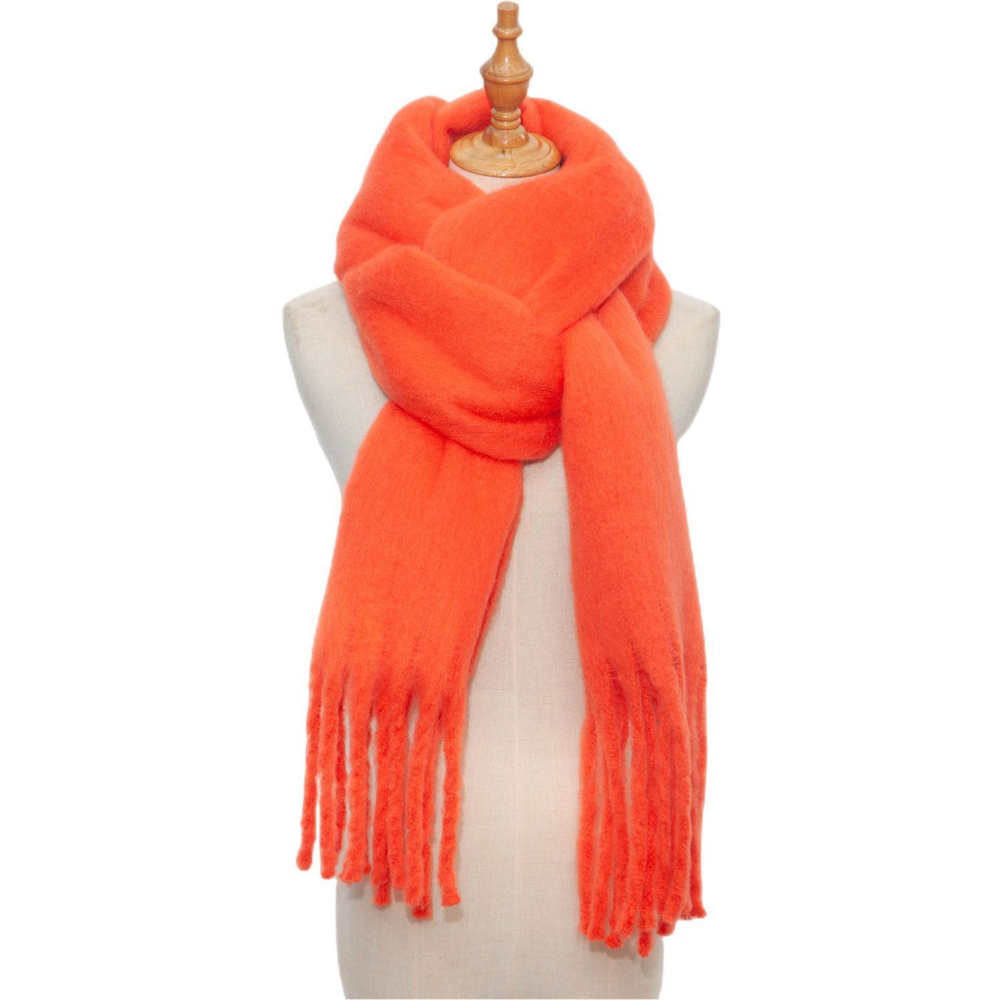 Plush Mohair Twist Braid Scarf - Cozy Winter Fashion - Jatanele