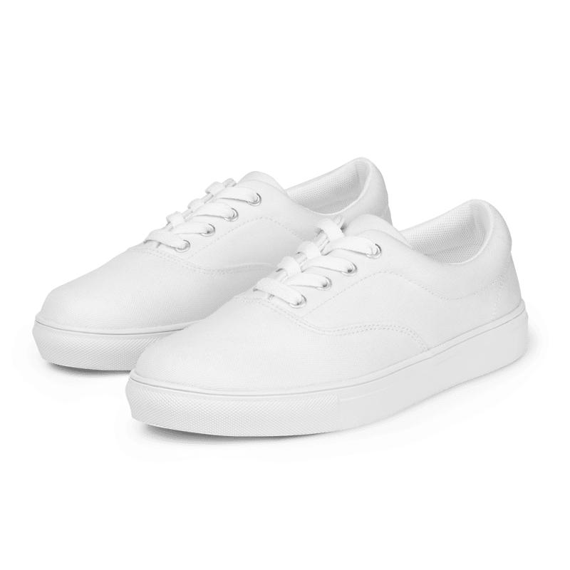 Men’s White lace-up canvas shoes