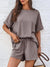 Round Neck Short Sleeve Top and Shorts Set - Jatanele