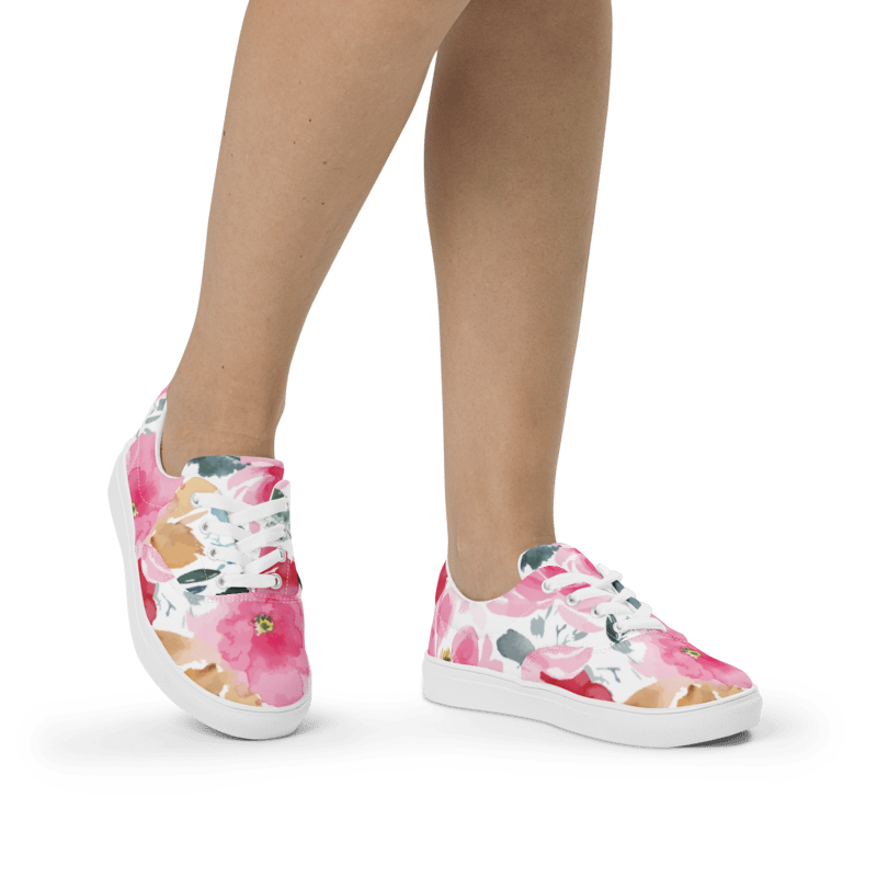 Bloom lace-up canvas shoes