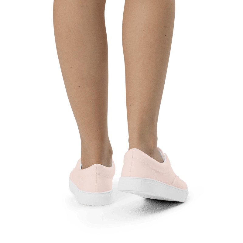 Women’s Blush Pink lace-up canvas shoes