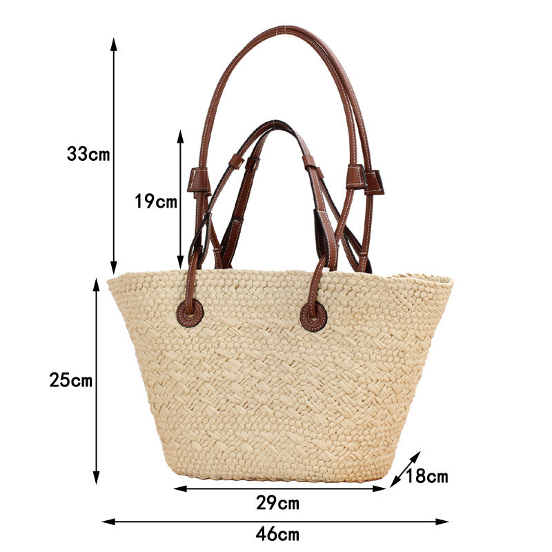 Large Capacity Shoulder Hand-carrying Dual-use Woven Bag - Jatanele