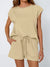Round Neck Cap Sleeve Top and Shorts Set - Jatanele