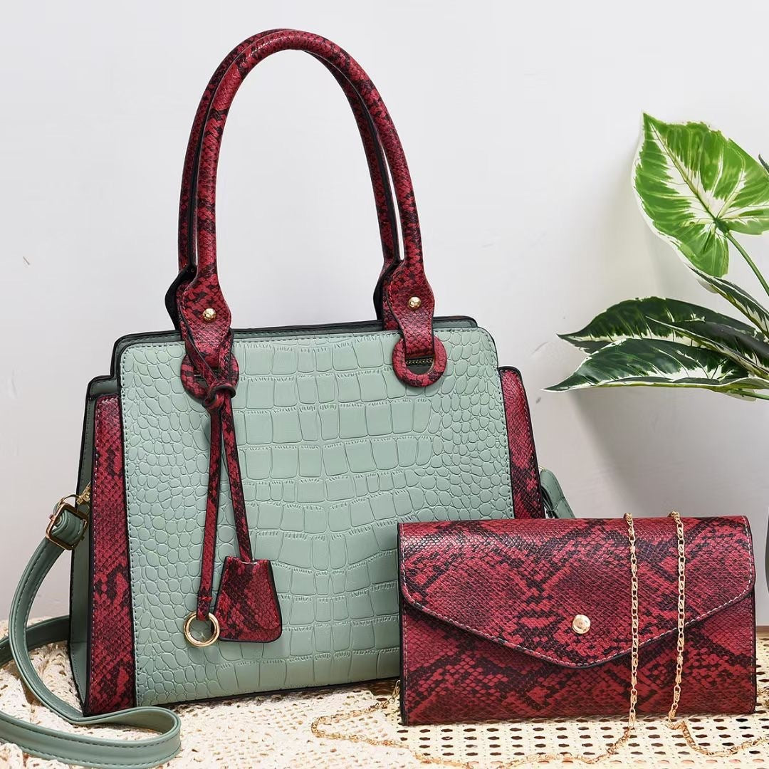 New Serpentine Stitching Fashion Combination Bags - Jatanele