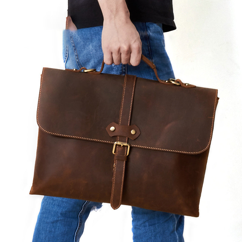 Leather Men's Briefcase - Premium Brown & Coffee Variants - Jatanele