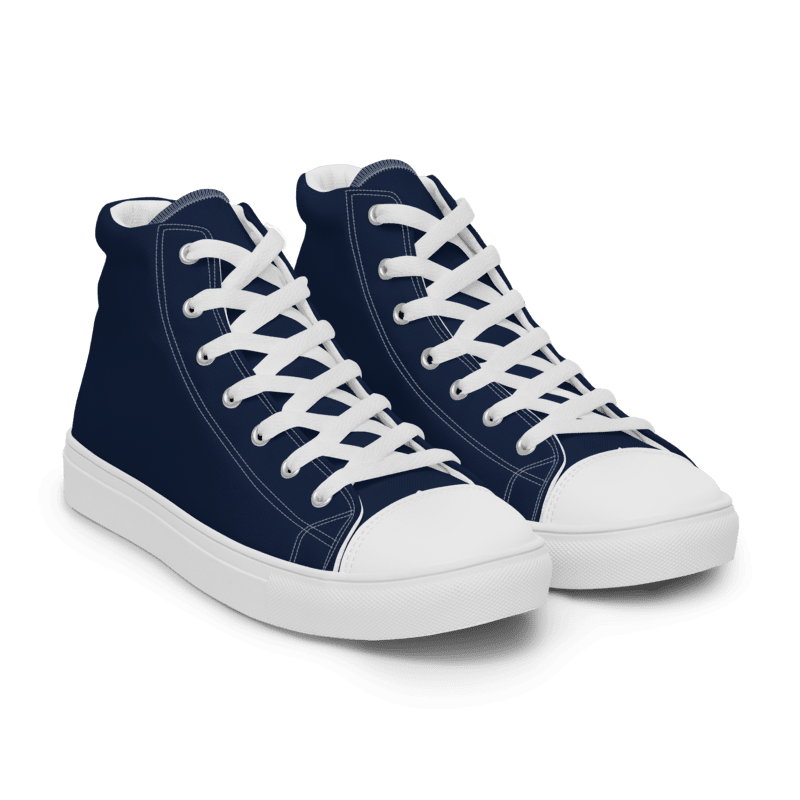 Men’s Blue high top canvas shoes
