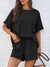 Round Neck Short Sleeve Top and Shorts Set - Jatanele
