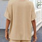 Round Neck Short Sleeve Top and Shorts Set - Jatanele