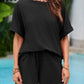 Round Neck Short Sleeve Top and Shorts Set - Jatanele