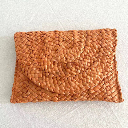 Cornhusk Woven Straw Fashion Clutch – Lightweight & Stylish - Jatanele