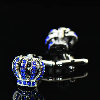 Semi-Precious Stone Crown Design Cufflinks - Jatanele