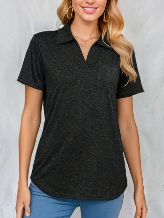 Johnny Collar Short Sleeve Top - Jatanele