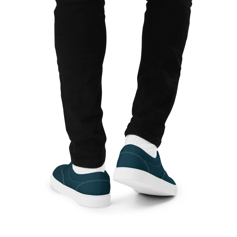 Men’s Blue lace-up canvas shoes