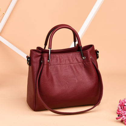 Bags Handbags Korean Fashion Women's Bags Soft Leather Retro Bucket Bag Handbag - Jatanele