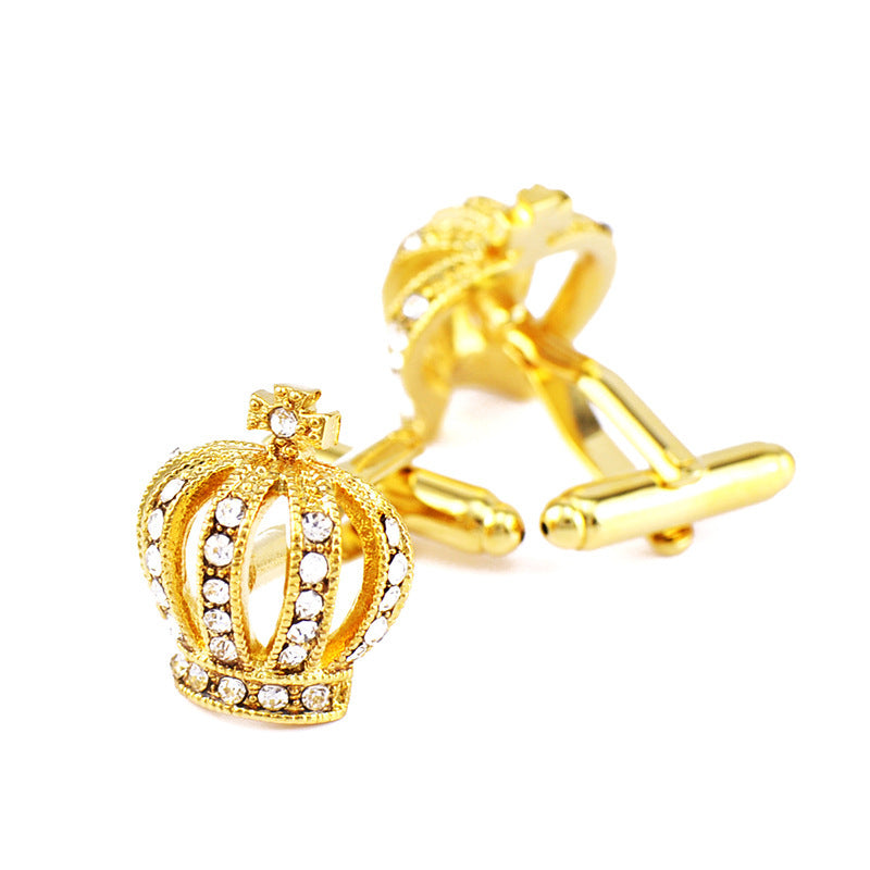 Semi-Precious Stone Crown Design Cufflinks - Jatanele