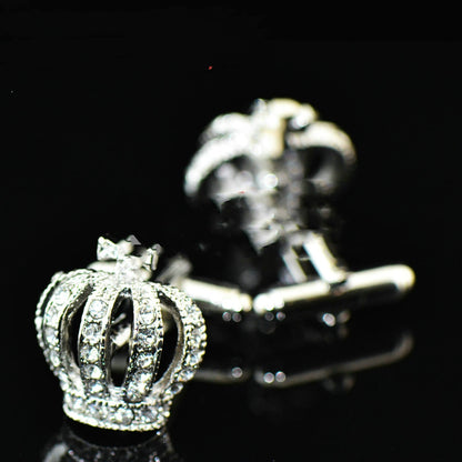 Semi-Precious Stone Crown Design Cufflinks - Jatanele