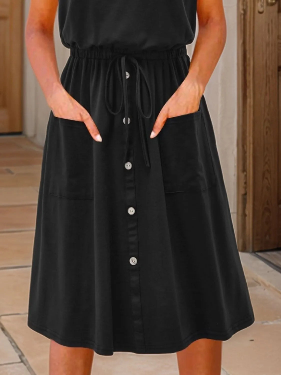 Full Size Round Neck Sleeveless Tank Dress Plus Size - Jatanele