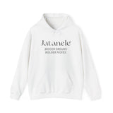 Hoodie — Jatanele “Bigger Dreams, Bolder Moves” Minimal Inspirational Pullover
