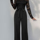 Perfee Lace Round Neck Long Sleeve Jumpsuit - Jatanele