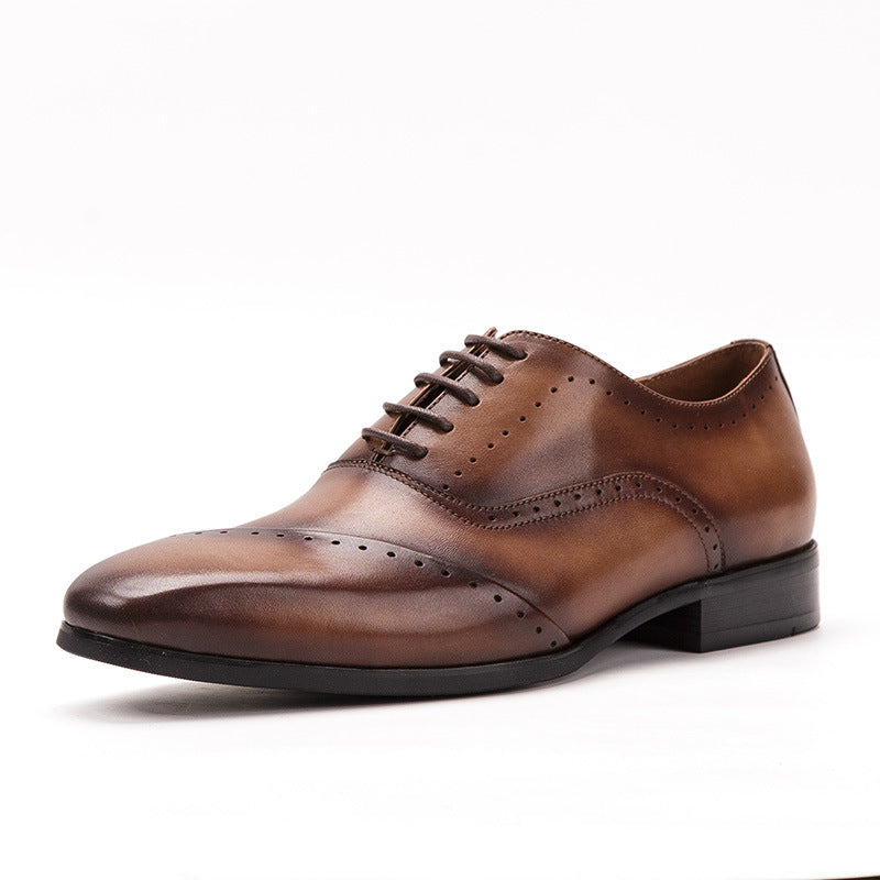 Men's First Layer Cowhide Business Dress Shoes - Premium Comfort & Style - Jatanele