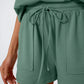 Round Neck Cap Sleeve Top and Shorts Set - Jatanele