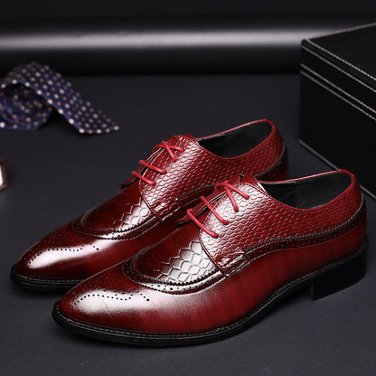 Men's Casual Leather Lace-Up Shoes - Timeless Comfort & Style - Jatanele