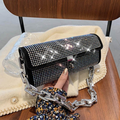 One-shoulder Rhinestone Bag Women's Dinner Hand - Jatanele