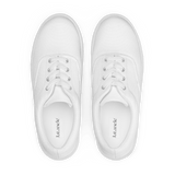 Women’s White lace-up canvas shoes