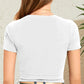 Round Neck Short Sleeve Crop T-Shirt - Jatanele