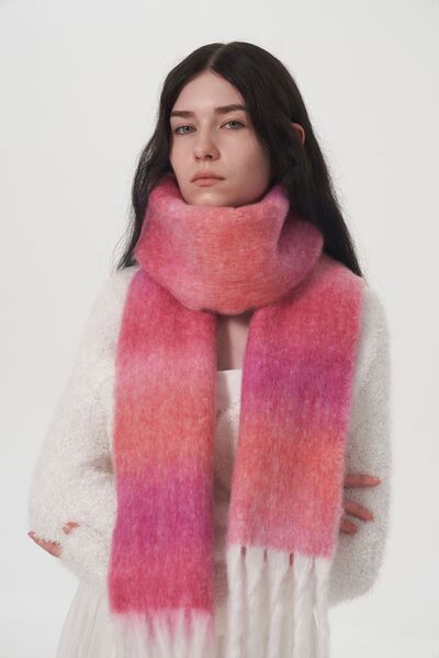 Cozy Ombre Fringe Scarf Trendsi