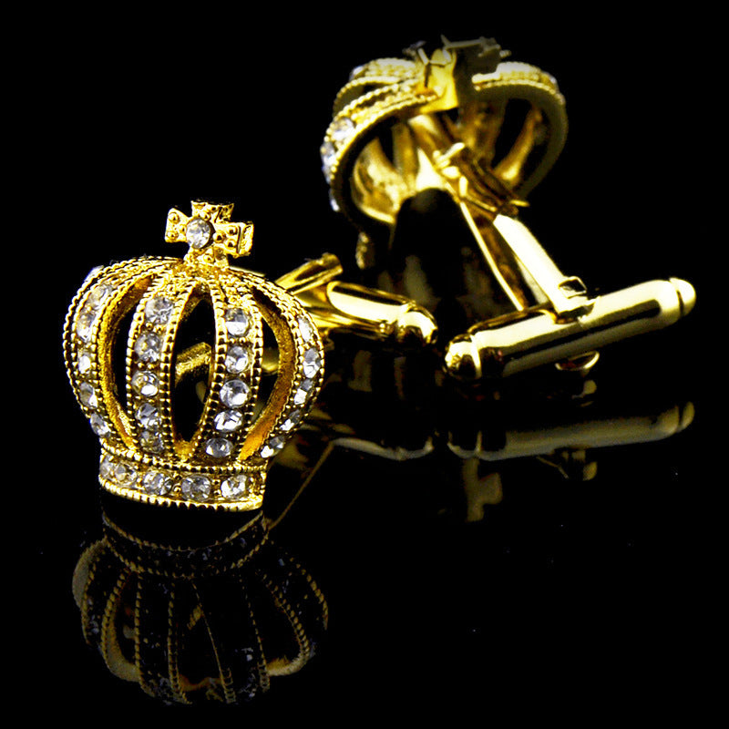 Semi-Precious Stone Crown Design Cufflinks - Jatanele